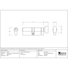 Aged Bronze 45/45 5pin Euro Cylinder/Thumbturn | From The Anvil - Euro Cylinders - From The Anvil - Yester Home