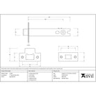 Aged Bronze 5" Heavy Duty Latch - Latches - From The Anvil - Yester Home