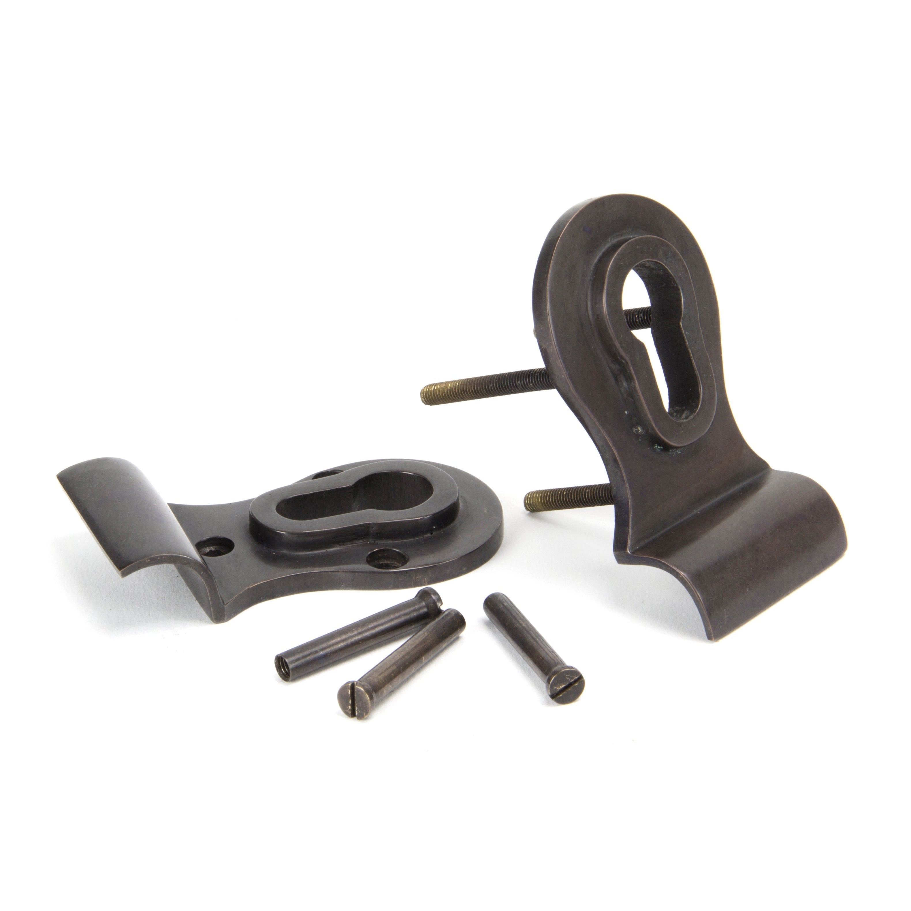 Aged Bronze 50mm Euro Door Pull (Back to Back fixings) | From The Anvil-Euro Pulls-Yester Home