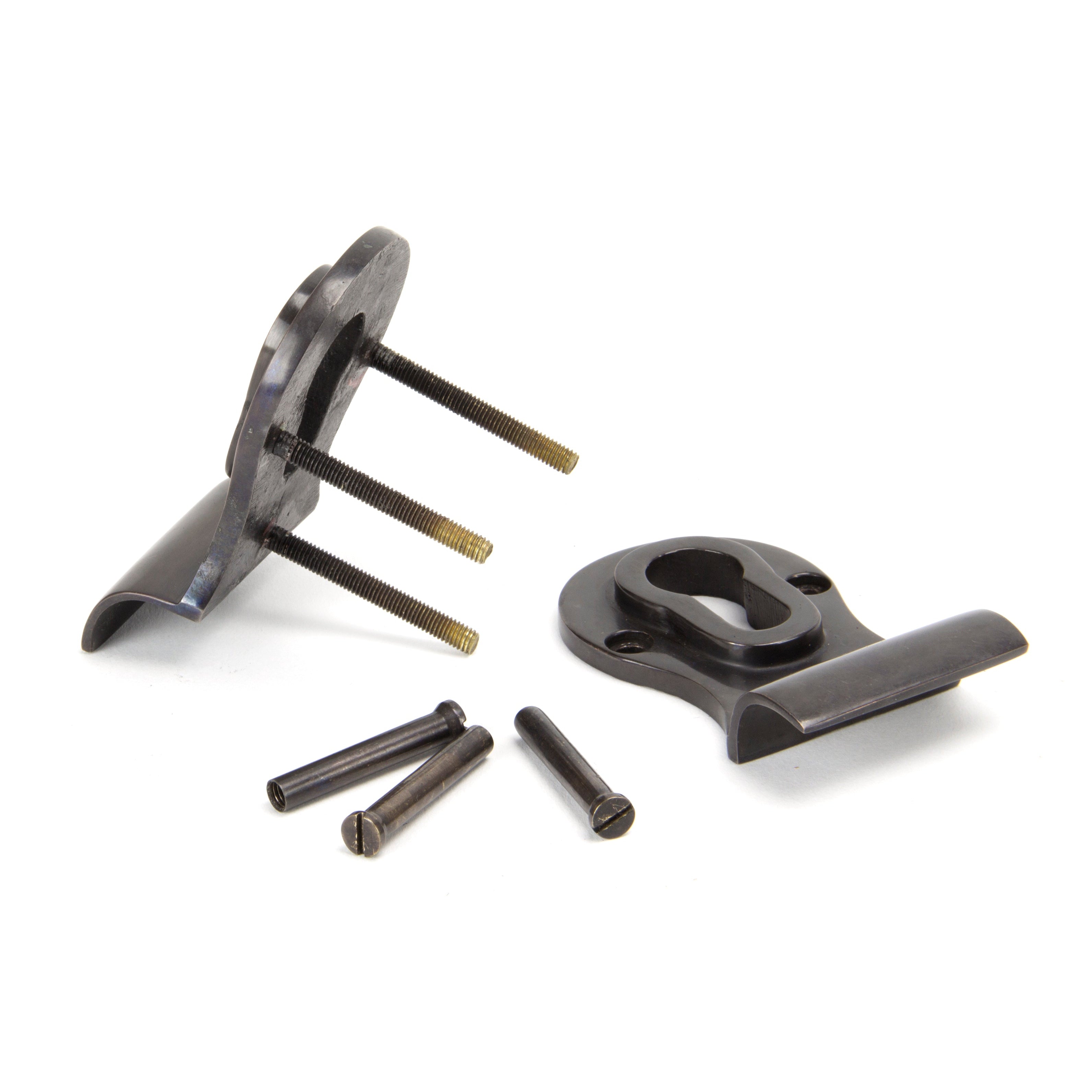 Aged Bronze 50mm Euro Door Pull (Back to Back fixings) | From The Anvil-Euro Pulls-Yester Home