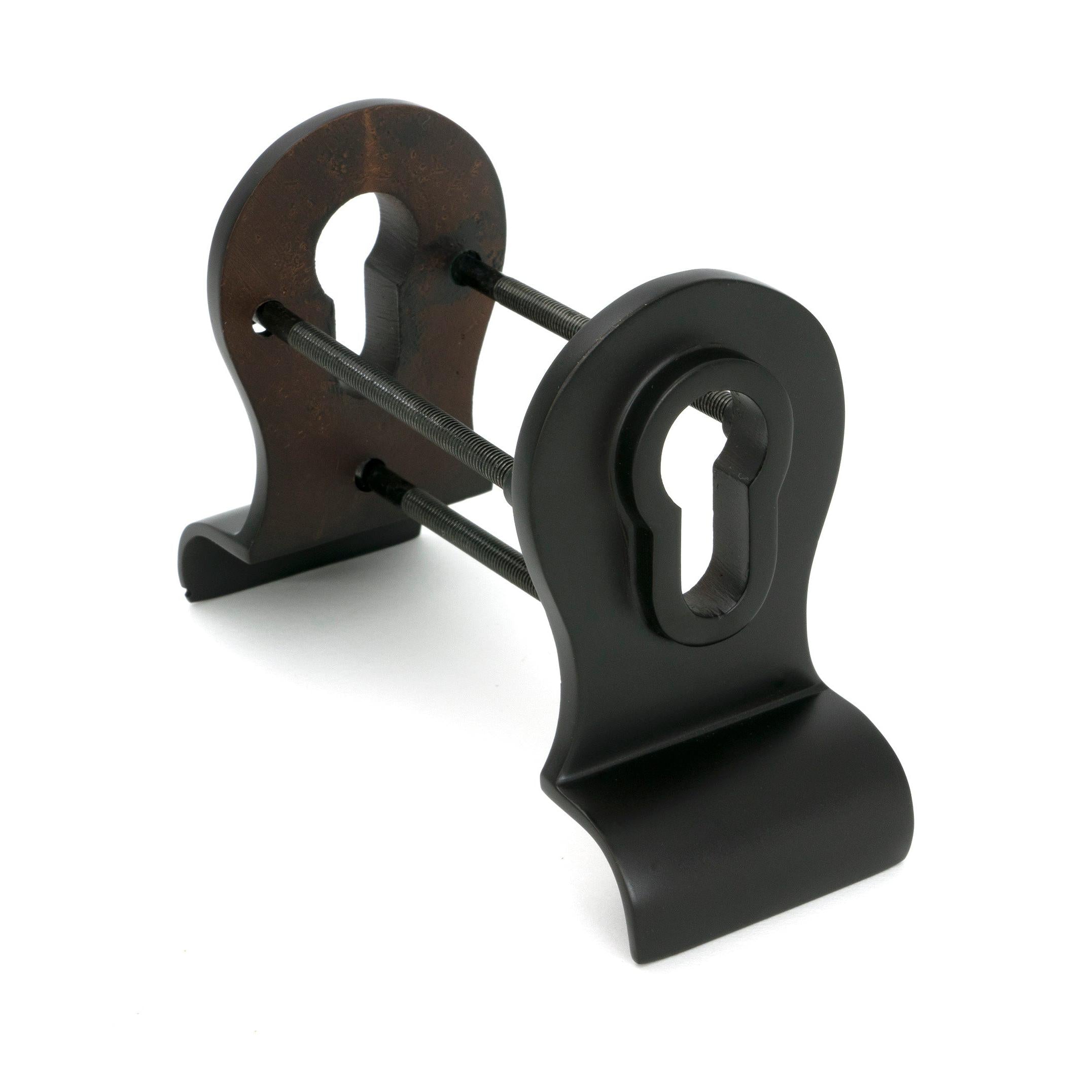 Aged Bronze 50mm Euro Door Pull (Back to Back fixings) | From The Anvil - Euro Pulls - From The Anvil - Yester Home