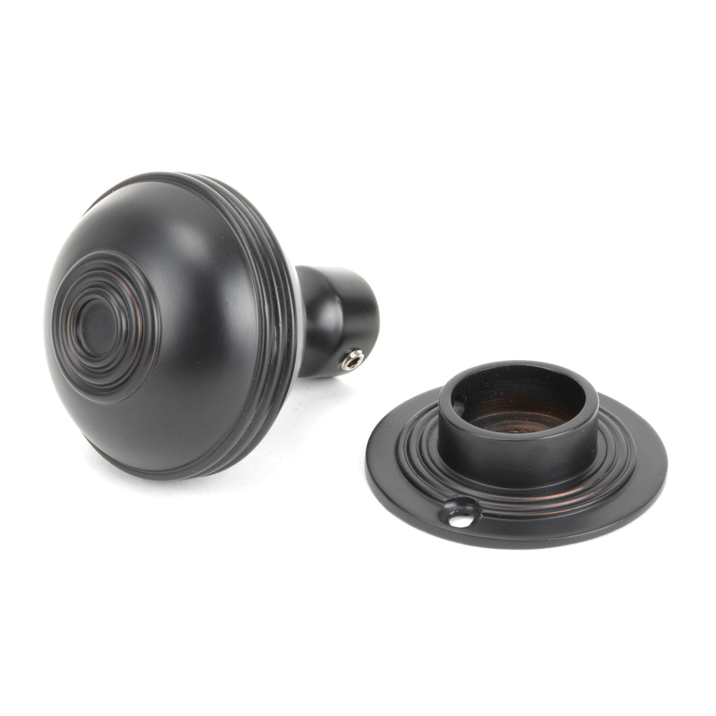 Aged Bronze 50mm Prestbury Mortice/Rim Knob Set | From The Anvil-Mortice Knobs-Yester Home
