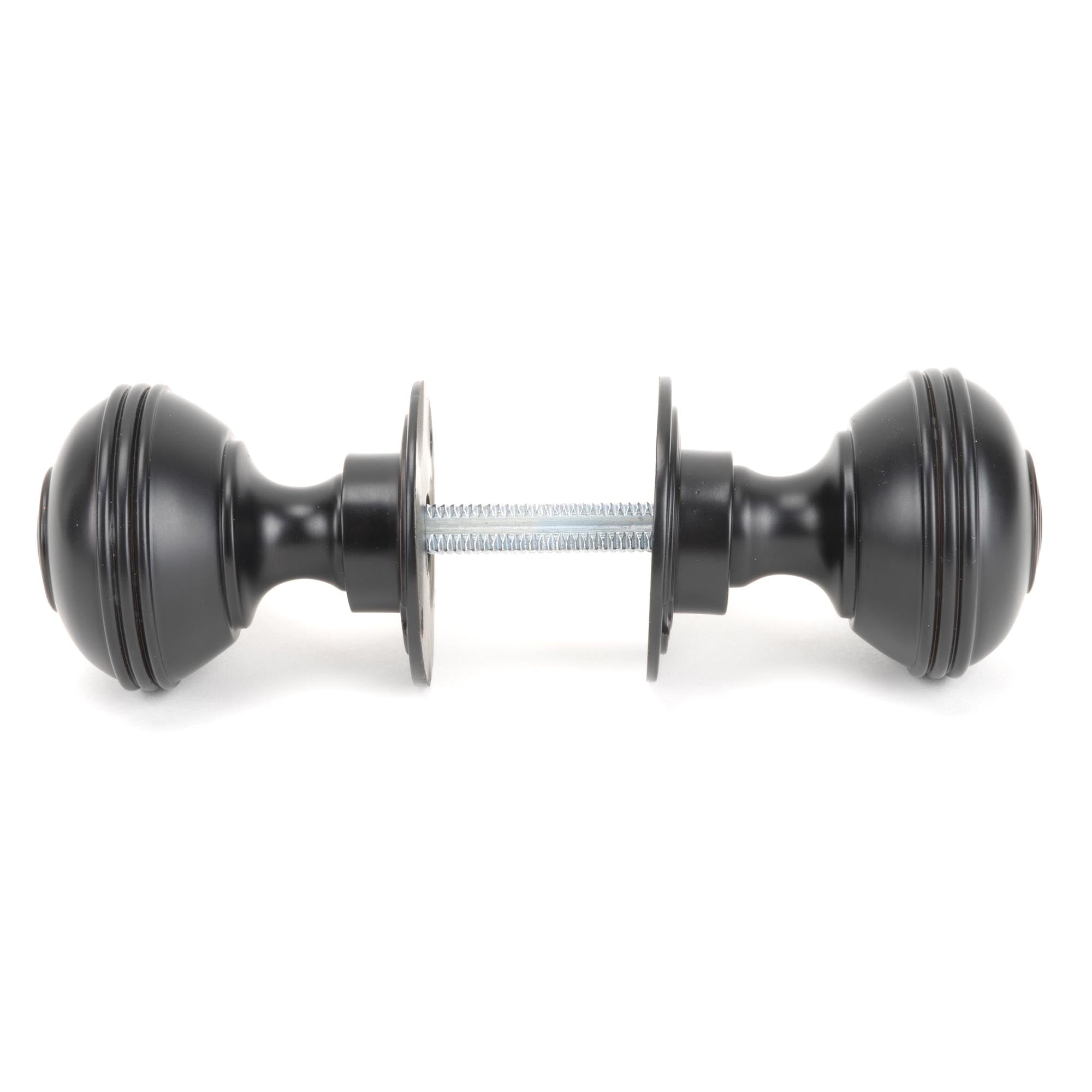 Aged Bronze 50mm Prestbury Mortice/Rim Knob Set | From The Anvil - Mortice Knobs - From The Anvil - Yester Home