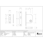 Aged Bronze 50mm Sliding Door Lock | From The Anvil-Sliding Door Locks-Yester Home
