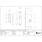Aged Bronze 50mm Sliding Door Lock | From The Anvil - Sliding Door Locks - From The Anvil - Yester Home