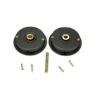 Aged Bronze 60mm Art Deco Round Pull - Privacy Set | From The Anvil-Cabinet Pulls-Yester Home