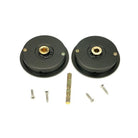 Aged Bronze 60mm Art Deco Round Pull - Privacy Set | From The Anvil-Cabinet Pulls-Yester Home