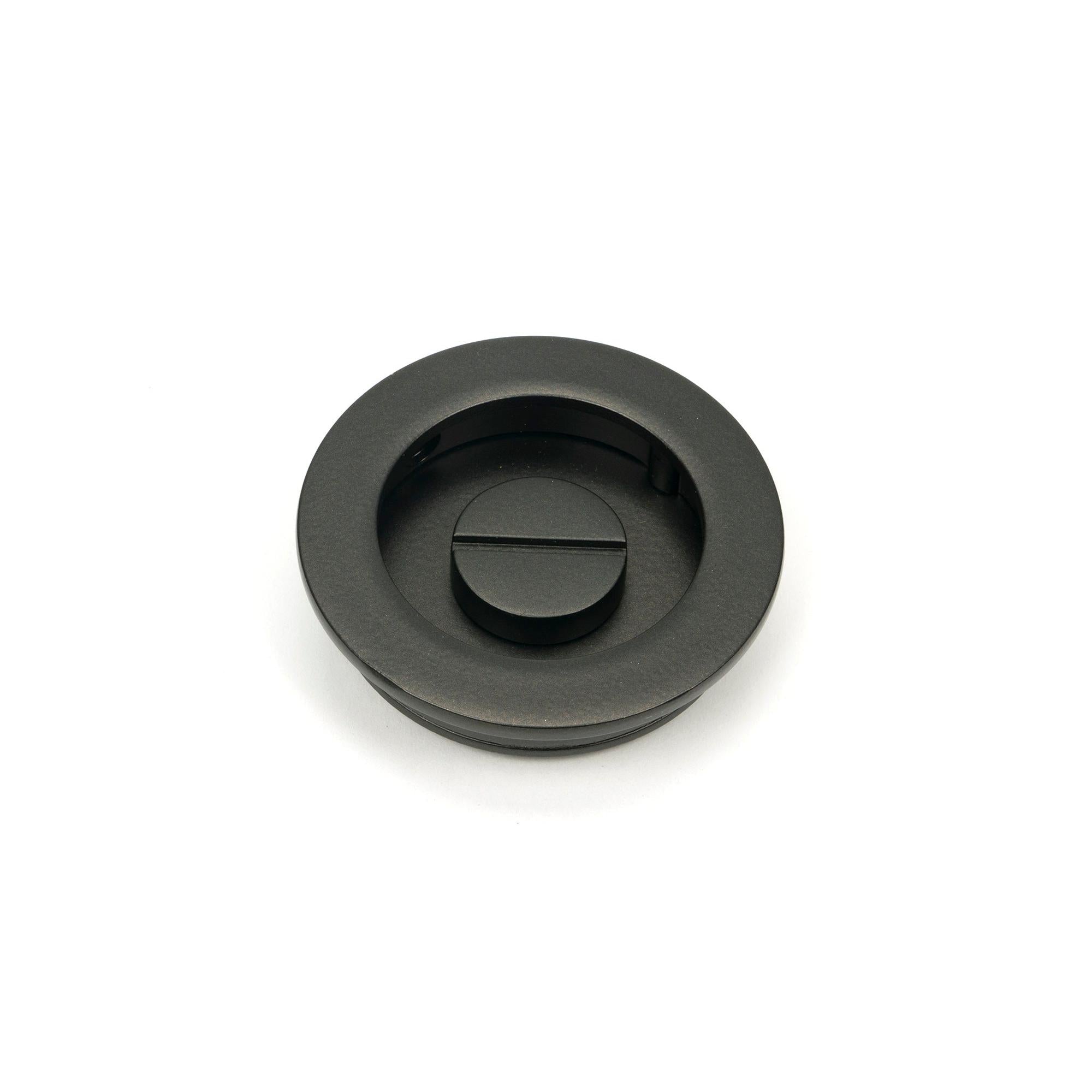Aged Bronze 60mm Plain Round Pull - Privacy Set | From The Anvil - Cabinet Pulls - From The Anvil - Yester Home
