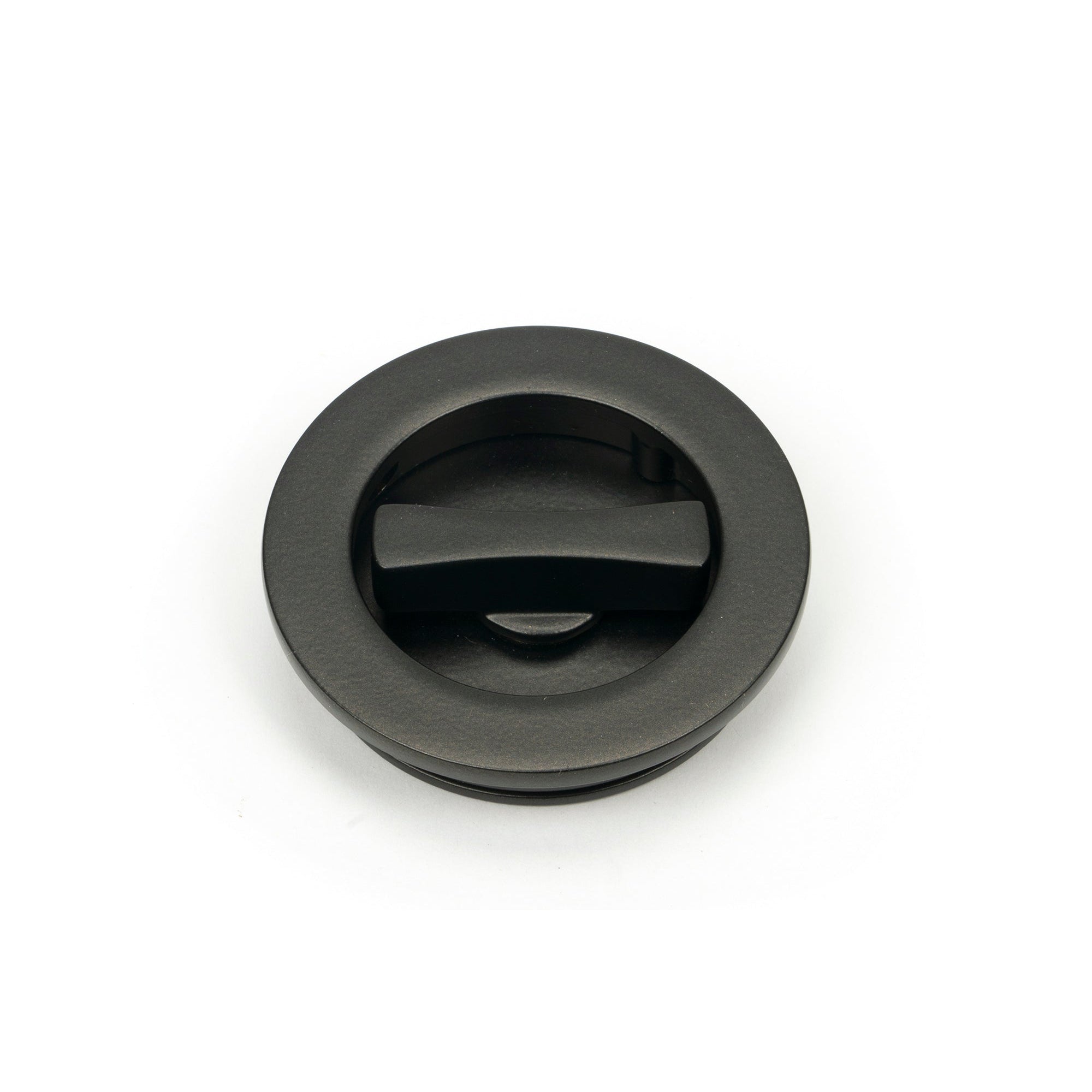 Aged Bronze 60mm Plain Round Pull - Privacy Set | From The Anvil-Cabinet Pulls-Yester Home