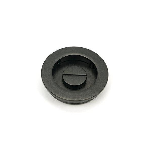 Aged Bronze 60mm Plain Round Pull - Privacy Set | From The Anvil-Cabinet Pulls-Yester Home