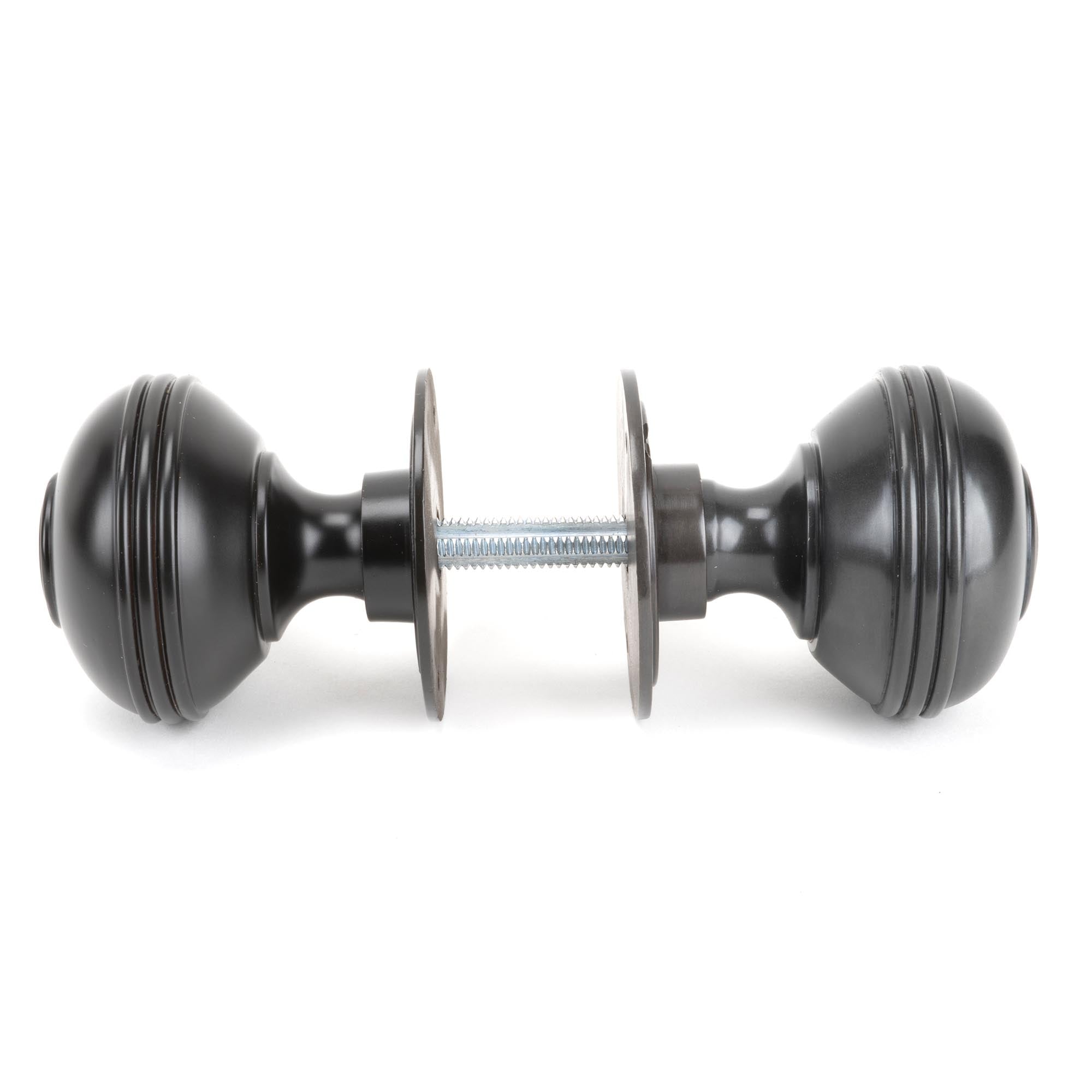 Aged Bronze 63mm Prestbury Mortice/Rim Knob Set | From The Anvil - Mortice Knobs - From The Anvil - Yester Home