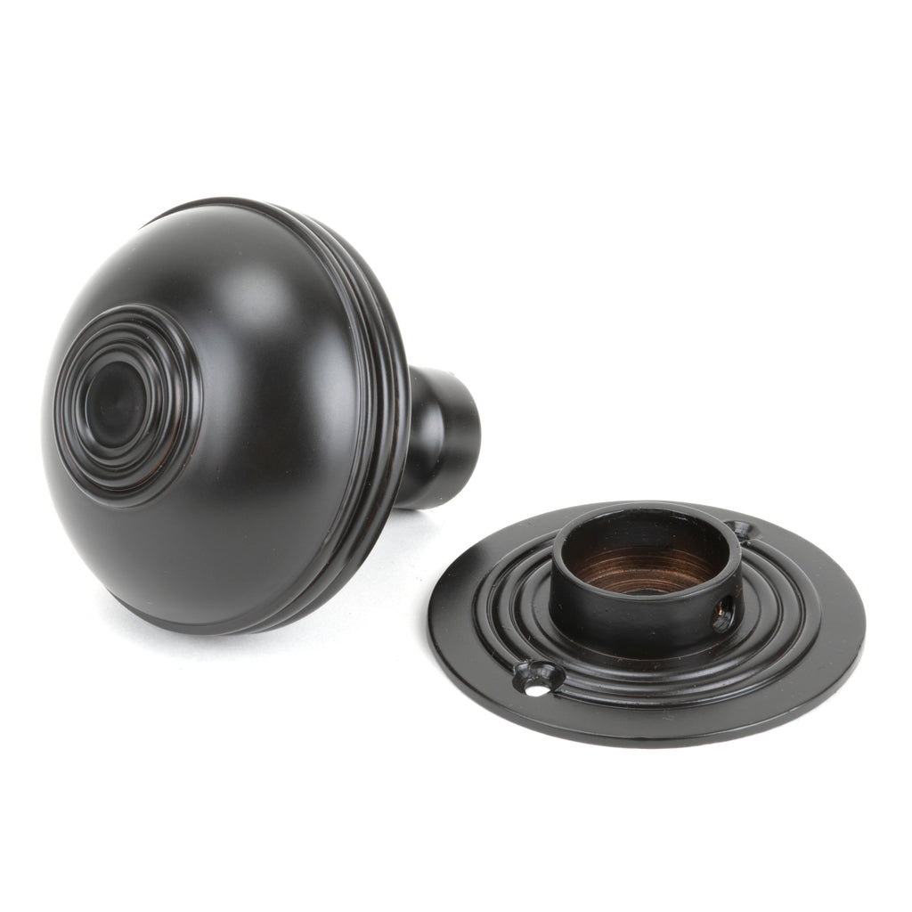 Aged Bronze 63mm Prestbury Mortice/Rim Knob Set | From The Anvil-Mortice Knobs-Yester Home