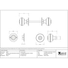 Aged Bronze 63mm Prestbury Mortice/Rim Knob Set | From The Anvil-Mortice Knobs-Yester Home