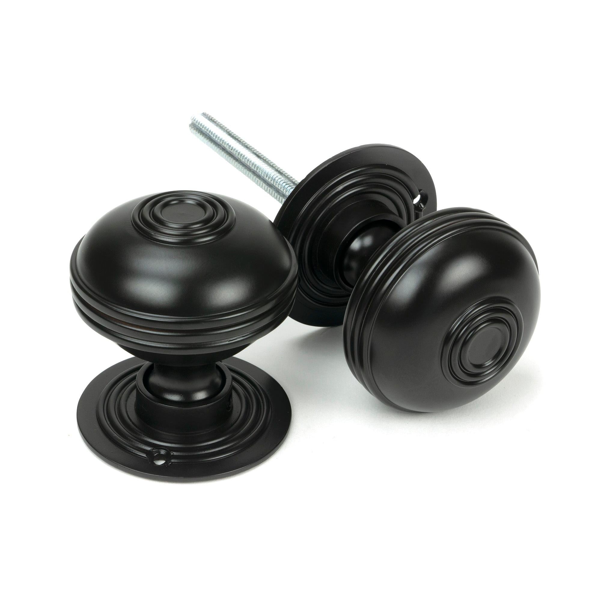 Aged Bronze 63mm Prestbury Mortice/Rim Knob Set | From The Anvil - Mortice Knobs - From The Anvil - Yester Home