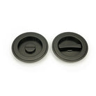 Aged Bronze 75mm Art Deco Round Pull - Privacy Set | From The Anvil - Cabinet Pulls - From The Anvil - Yester Home