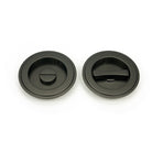 Aged Bronze 75mm Art Deco Round Pull - Privacy Set | From The Anvil-Cabinet Pulls-Yester Home