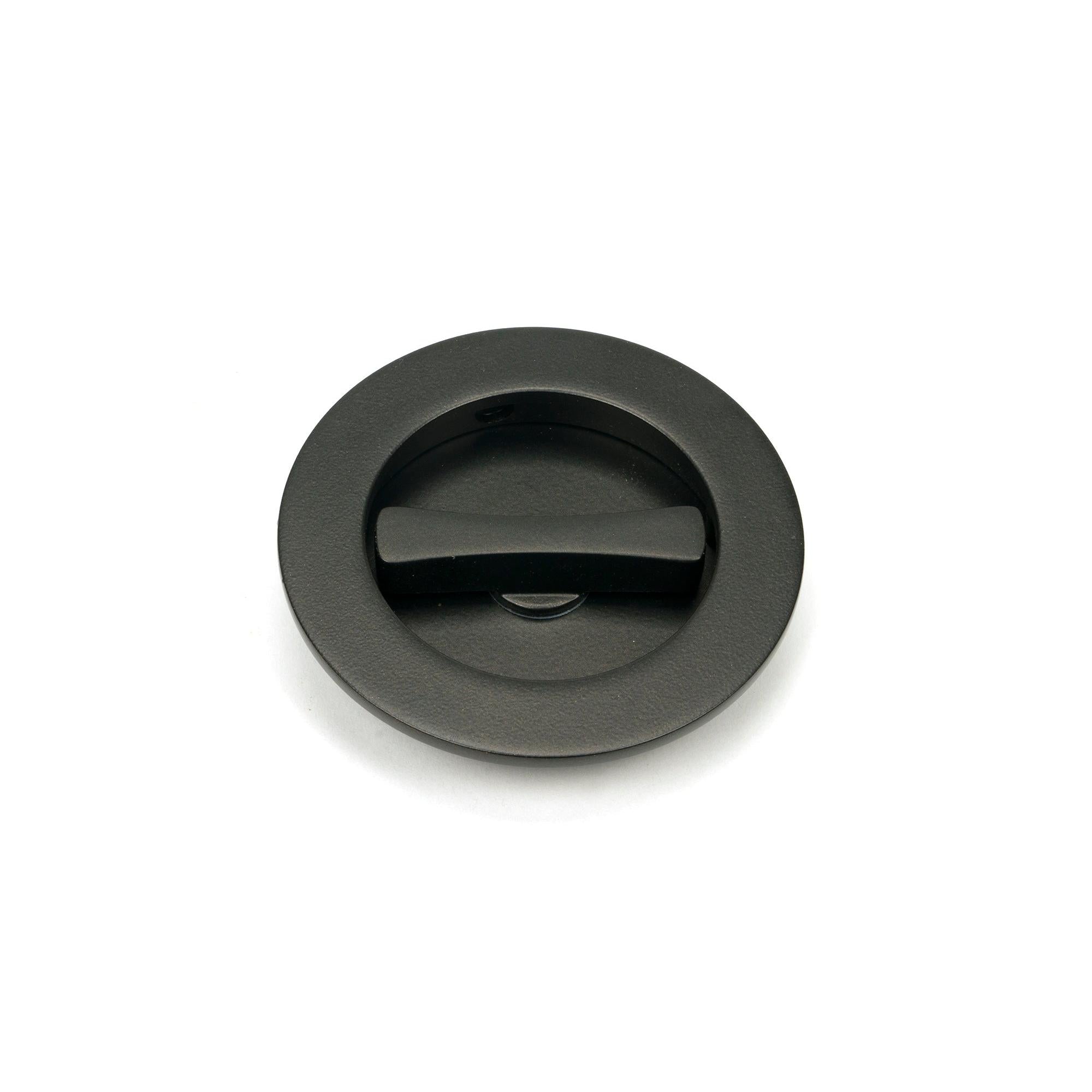 Aged Bronze 75mm Plain Round Pull - Privacy Set | From The Anvil - Cabinet Pulls - From The Anvil - Yester Home