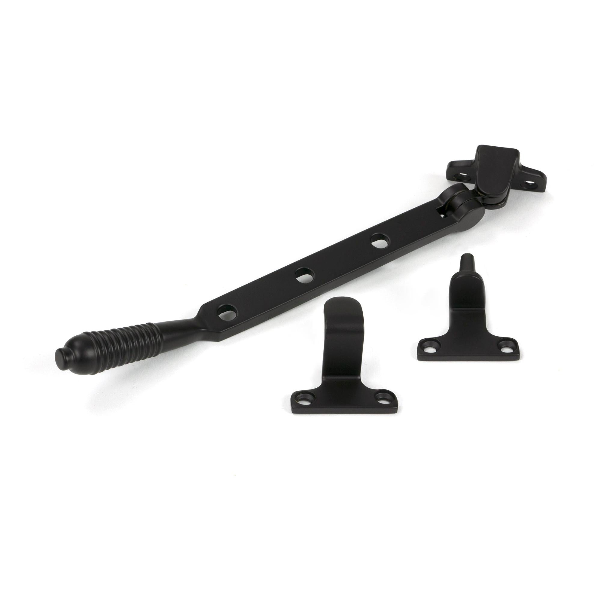 Aged Bronze 8" Reeded Stay (Steel Window) - Stays - From The Anvil - Yester Home