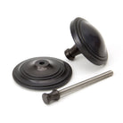 Aged Bronze Art Deco Centre Door Knob | From The Anvil-Centre Door Knobs-Yester Home