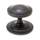 Aged Bronze Art Deco Centre Door Knob | From The Anvil-Centre Door Knobs-Yester Home