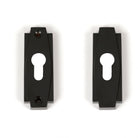 Aged Bronze Art Deco Euro Escutcheon (Set) | From The Anvil-Euro Escutcheons-Yester Home
