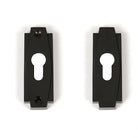 Aged Bronze Art Deco Euro Escutcheon (Set) | From The Anvil-Euro Escutcheons-Yester Home