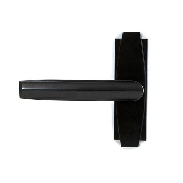 Aged Bronze Art Deco Lever on Rose Set | From The Anvil-Lever on Rose-Yester Home