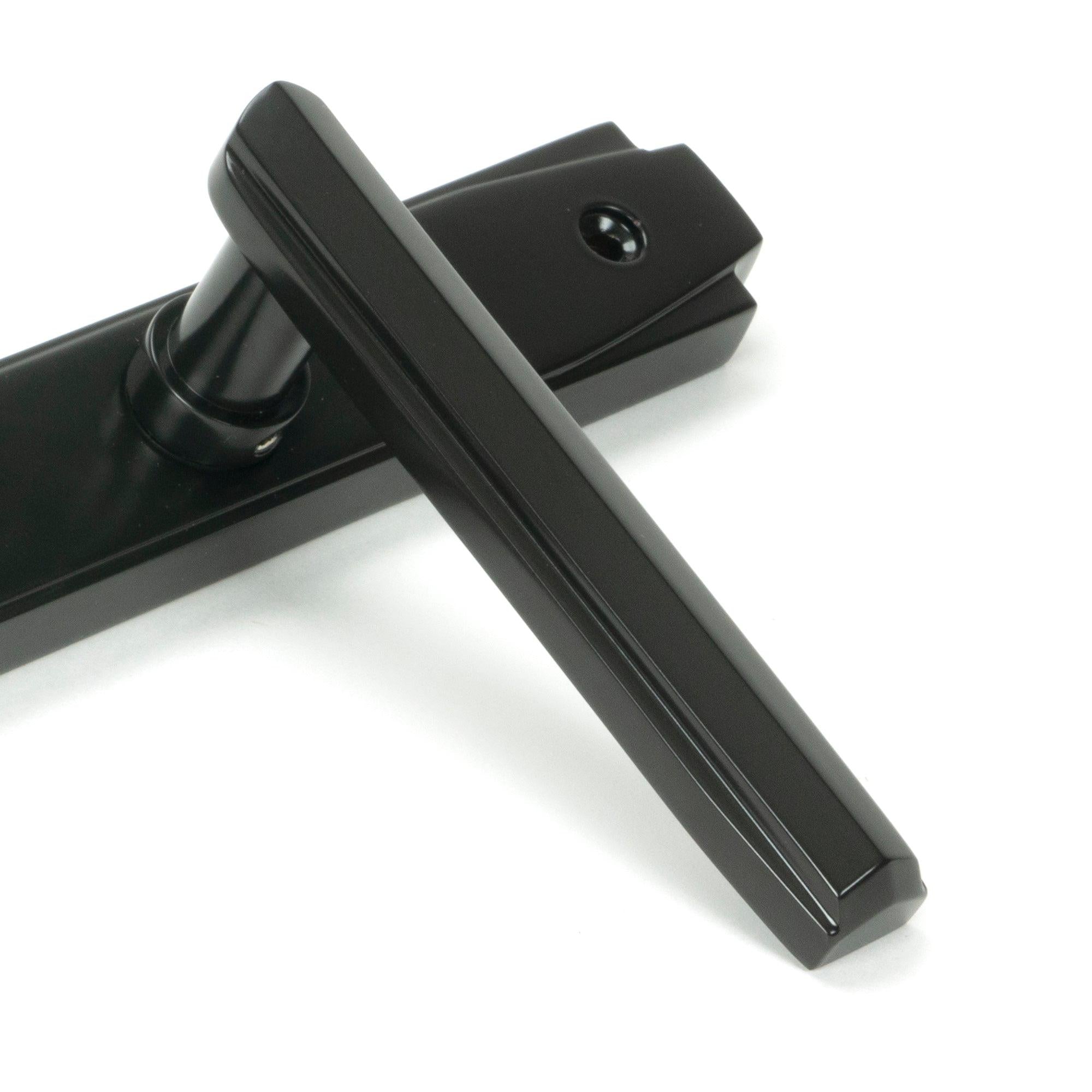 Aged Bronze Art Deco Slimline Lever Espag. Lock Set | From The Anvil - Espagnolette - From The Anvil - Yester Home