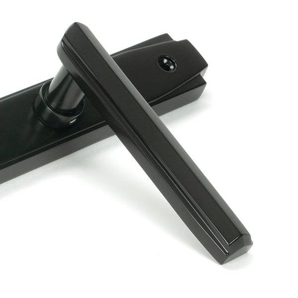 Aged Bronze Art Deco Slimline Lever Espag. Lock Set | From The Anvil-Espagnolette-Yester Home