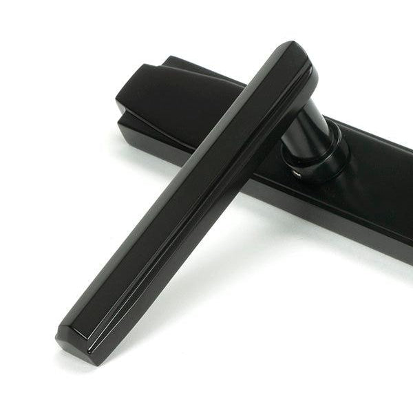 Aged Bronze Art Deco Slimline Lever Espag. Lock Set | From The Anvil-Espagnolette-Yester Home