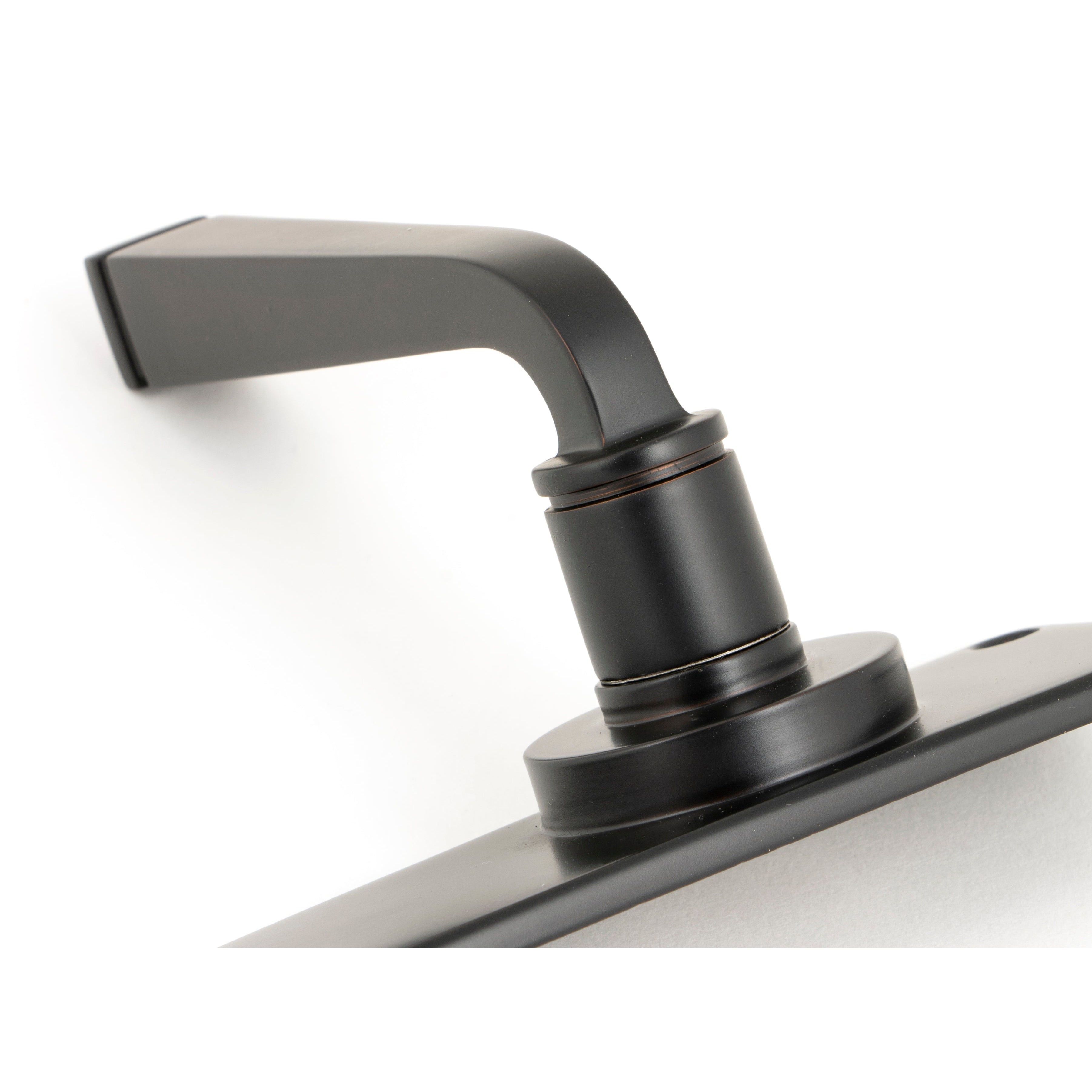 Aged Bronze Avon Lever Latch Set | From The Anvil-Lever Latch-Yester Home