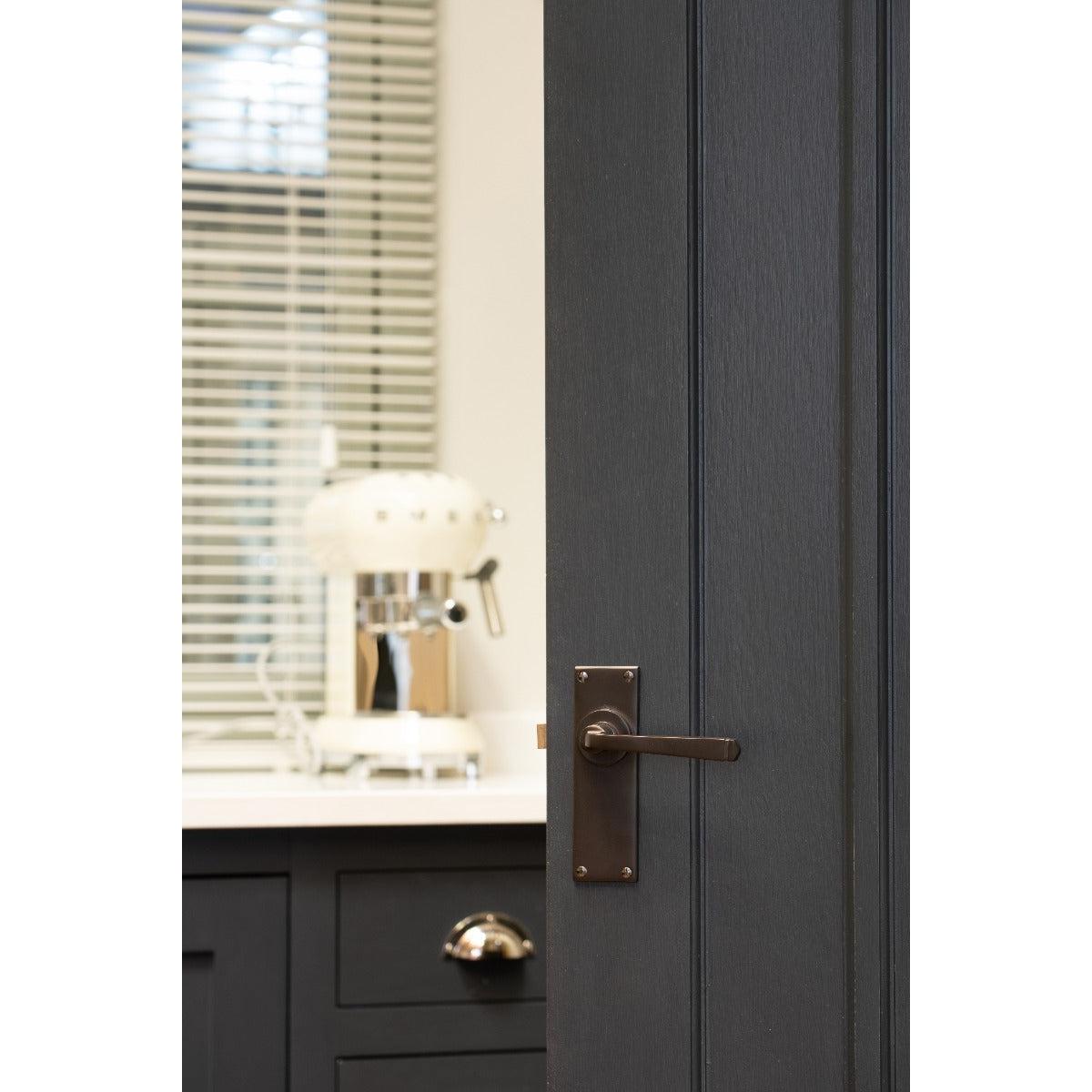 Aged Bronze Avon Lever Latch Set | From The Anvil-Lever Latch-Yester Home