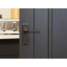 Aged Bronze Avon Lever Latch Set | From The Anvil-Lever Latch-Yester Home