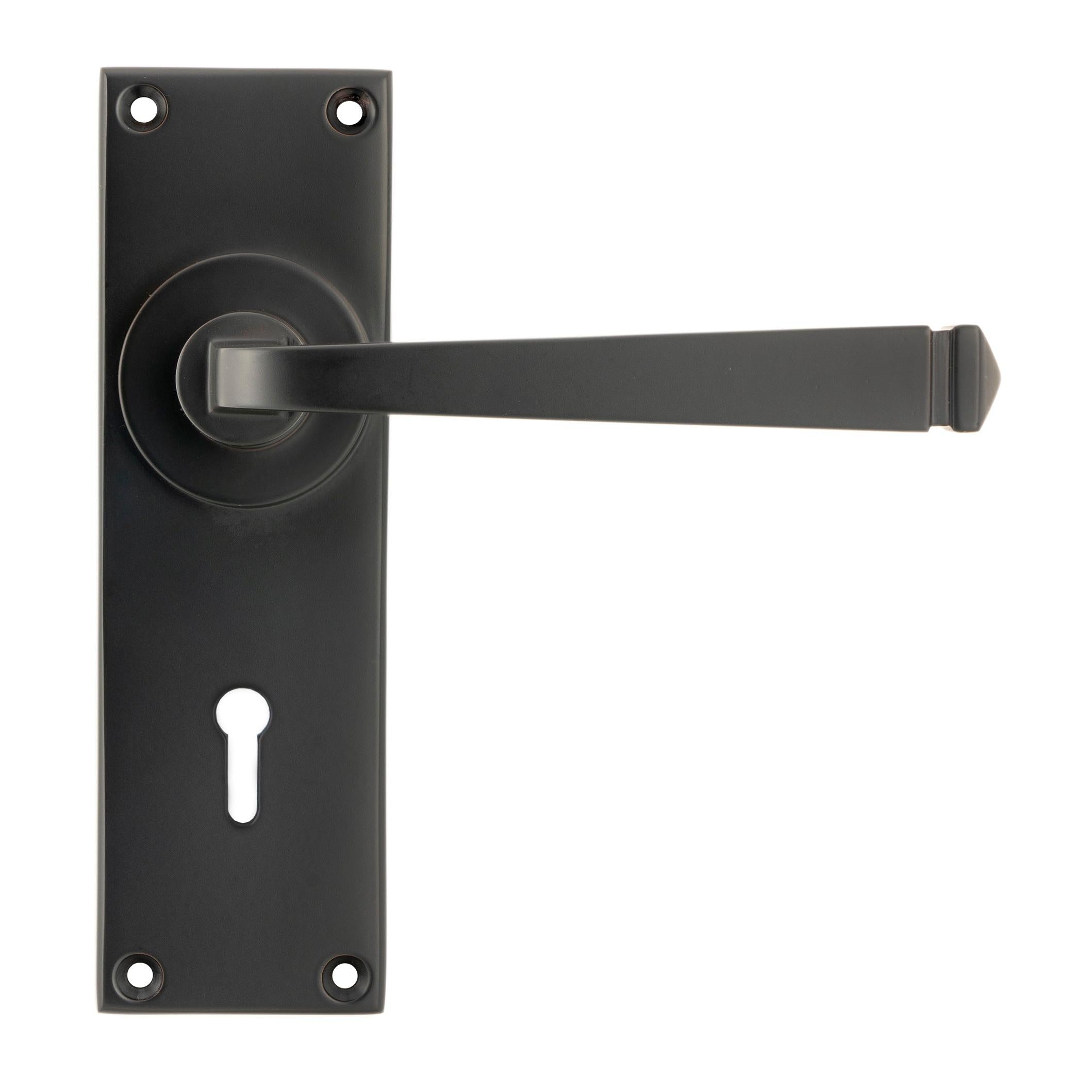 Aged Bronze Avon Lever Lock Set | From The Anvil - Lever Lock - From The Anvil - Yester Home