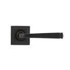 Aged Bronze Avon Round Lever on Rose Set (Square) | From The Anvil-Concealed-Yester Home