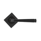 Aged Bronze Avon Round Lever on Rose Set (Square) - Unsprung | From The Anvil - Concealed - From The Anvil - Yester Home