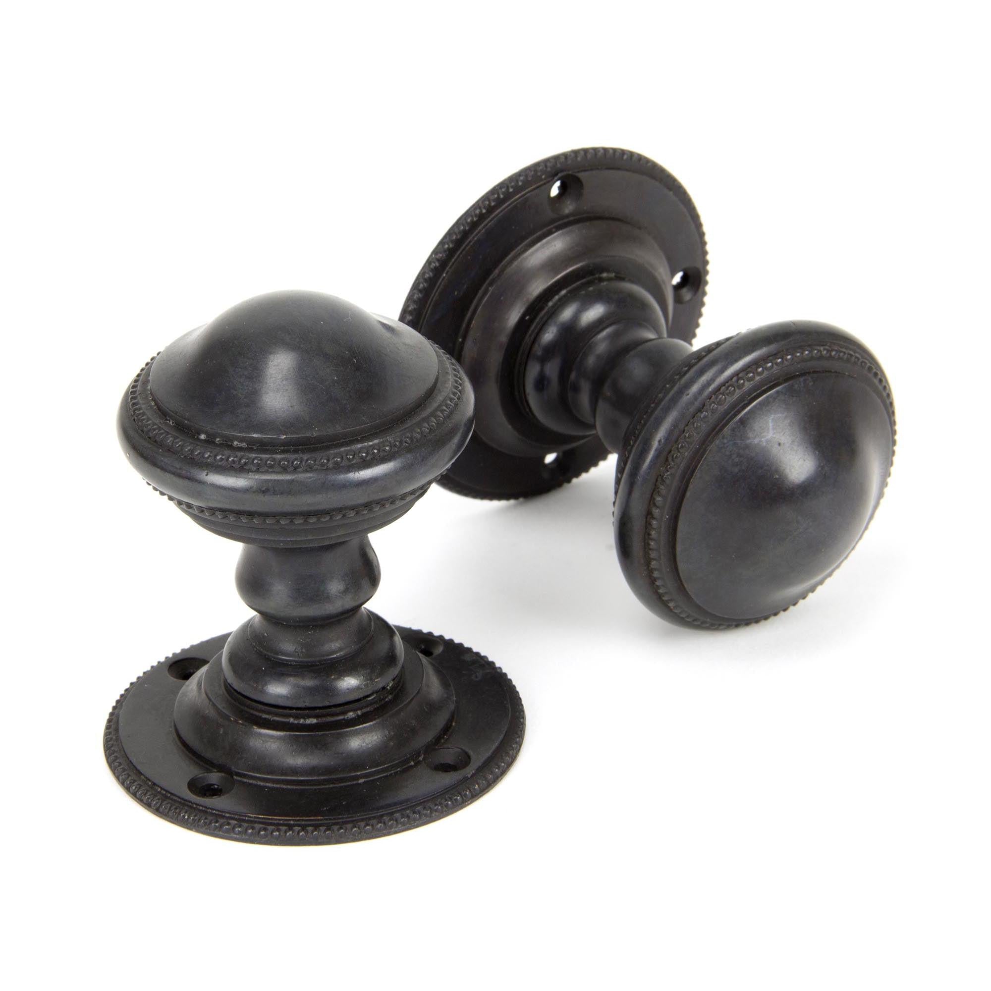 Aged Bronze Brockworth Mortice Knob Set | From The Anvil - Mortice Knobs - From The Anvil - Yester Home