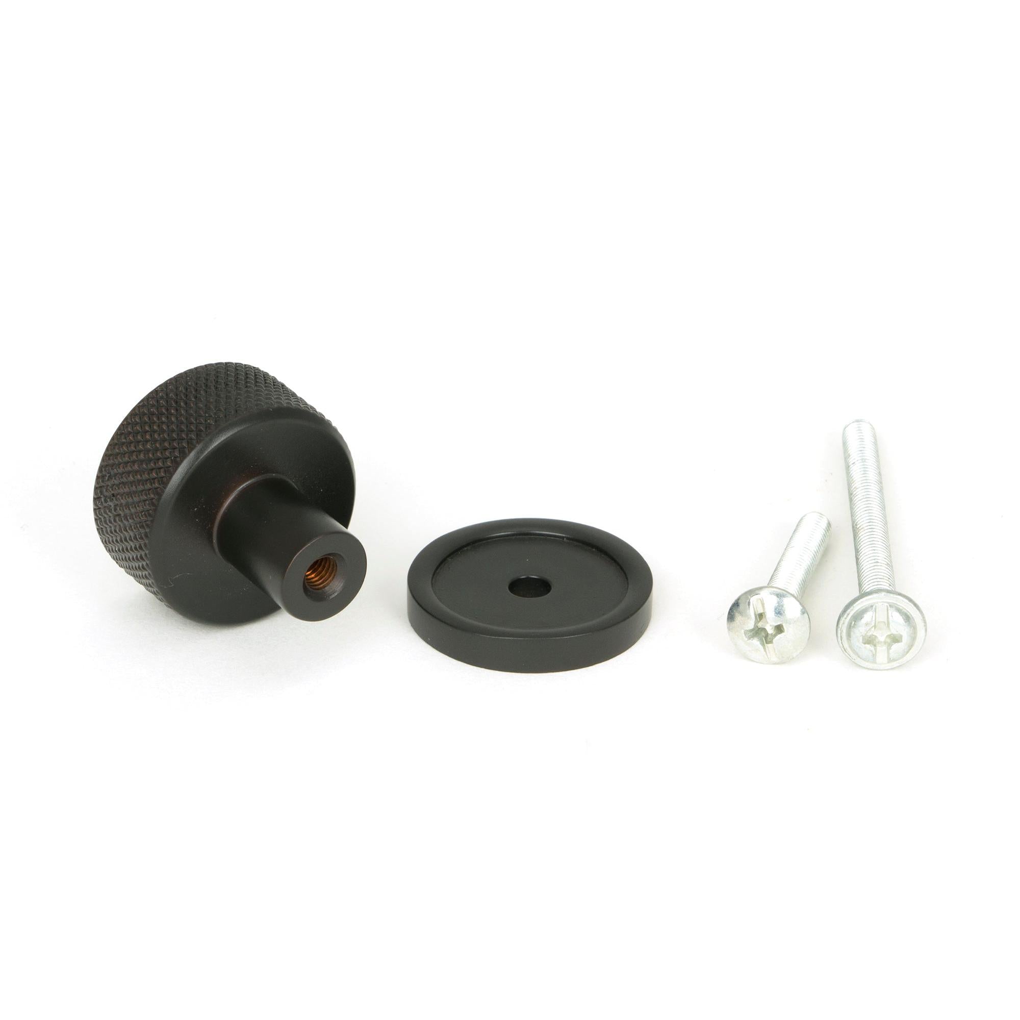 Aged Bronze Brompton Cabinet Knob - 25mm (Plain) | From The Anvil - Cabinet Knobs - From The Anvil - Yester Home