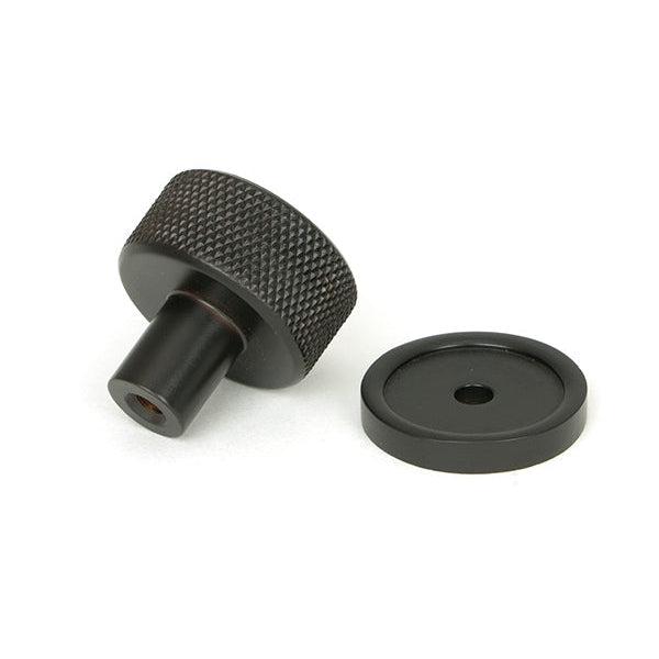 Aged Bronze Brompton Cabinet Knob - 25mm (Plain) | From The Anvil-Cabinet Knobs-Yester Home
