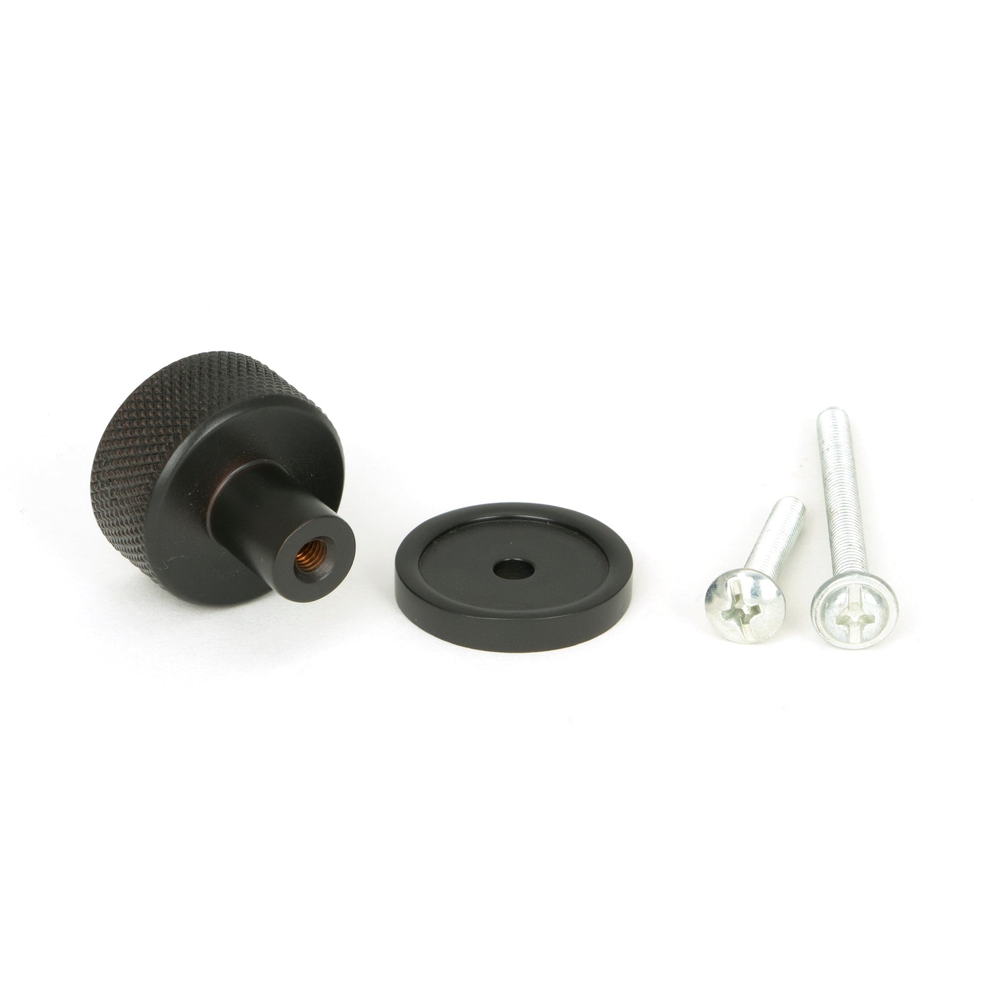 Aged Bronze Brompton Cabinet Knob - 25mm (Plain) | From The Anvil-Cabinet Knobs-Yester Home