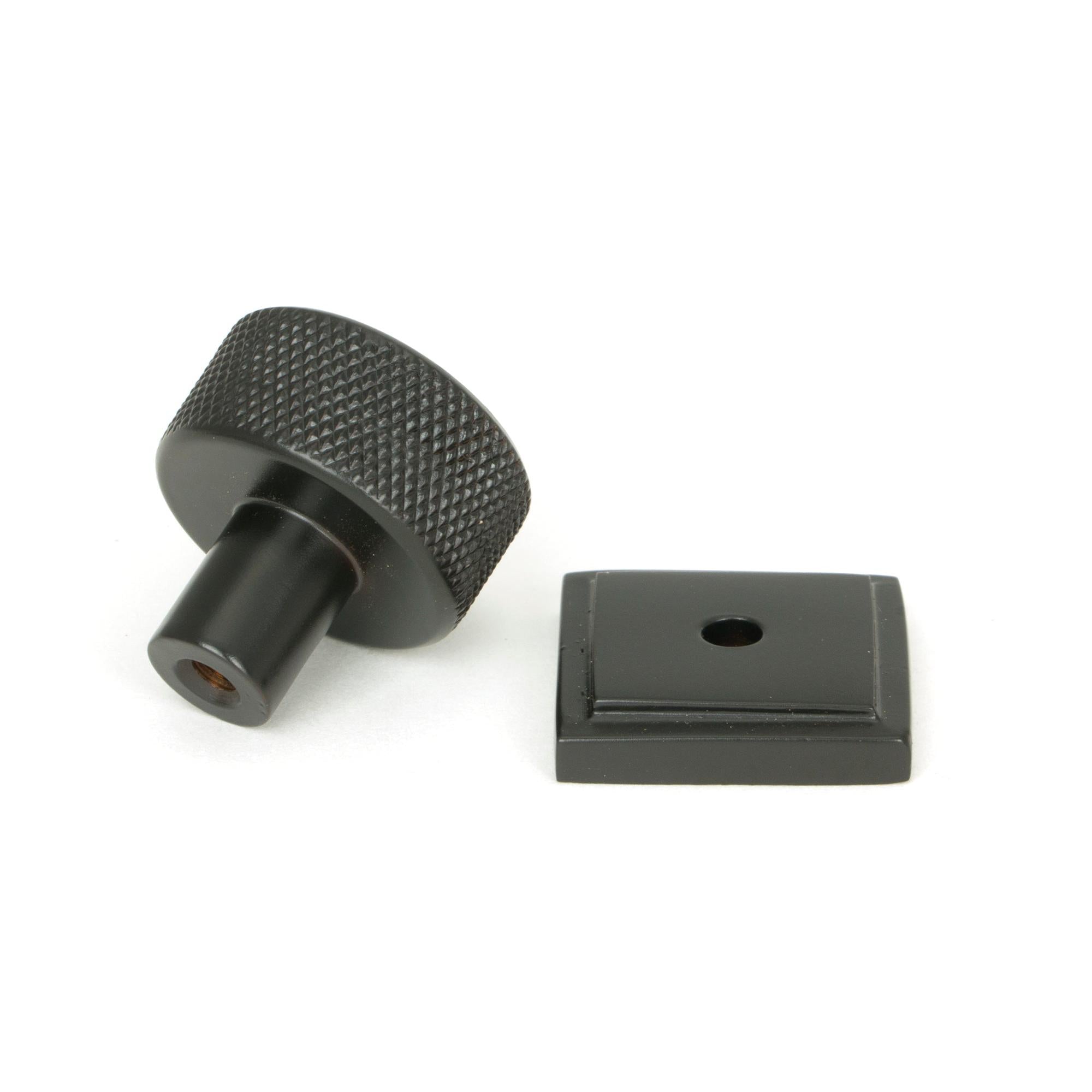 Aged Bronze Brompton Cabinet Knob - 25mm (Square) | From The Anvil - Cabinet Knobs - From The Anvil - Yester Home