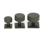Aged Bronze Brompton Cabinet Knob - 25mm (Square) | From The Anvil-Cabinet Knobs-Yester Home
