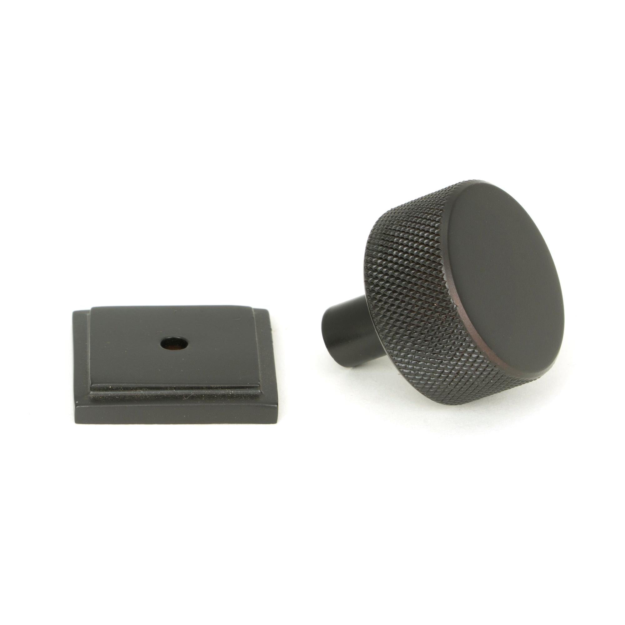 Aged Bronze Brompton Cabinet Knob - 32mm (Square) | From The Anvil - Cabinet Knobs - From The Anvil - Yester Home