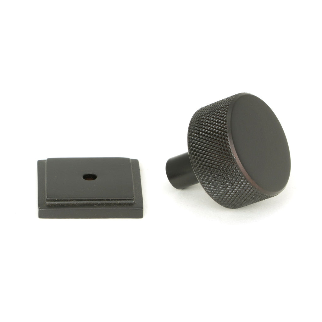 Aged Bronze Brompton Cabinet Knob - 32mm (Square) | From The Anvil