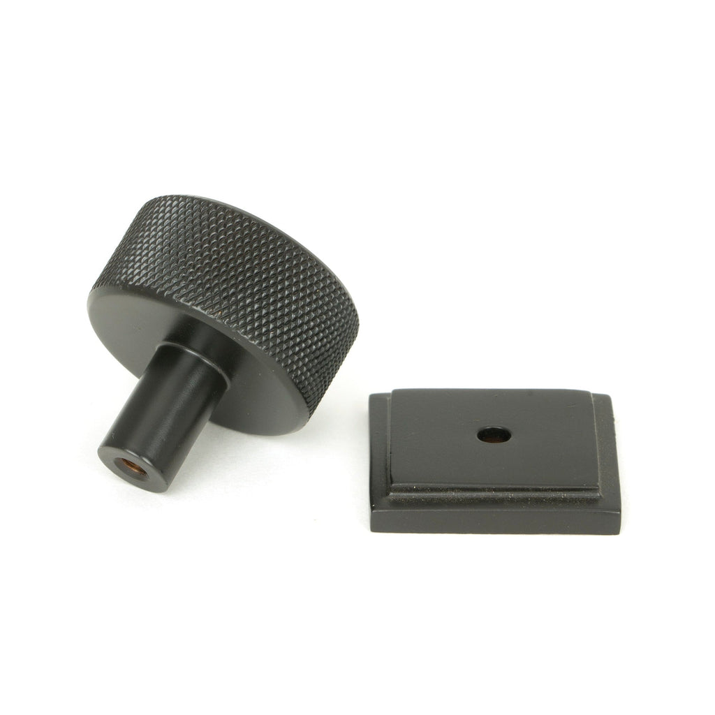 Aged Bronze Brompton Cabinet Knob - 32mm (Square) | From The Anvil-Cabinet Knobs-Yester Home