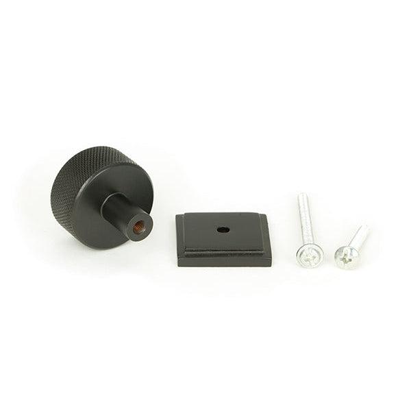 Aged Bronze Brompton Cabinet Knob - 32mm (Square) | From The Anvil-Cabinet Knobs-Yester Home