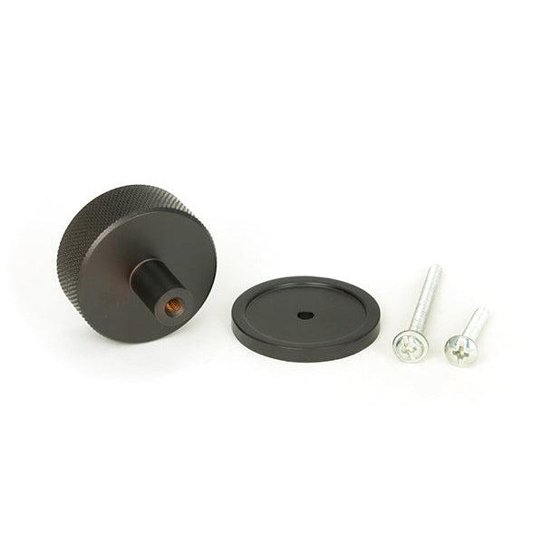 Aged Bronze Brompton Cabinet Knob - 38mm (Plain) | From The Anvil-Cabinet Knobs-Yester Home