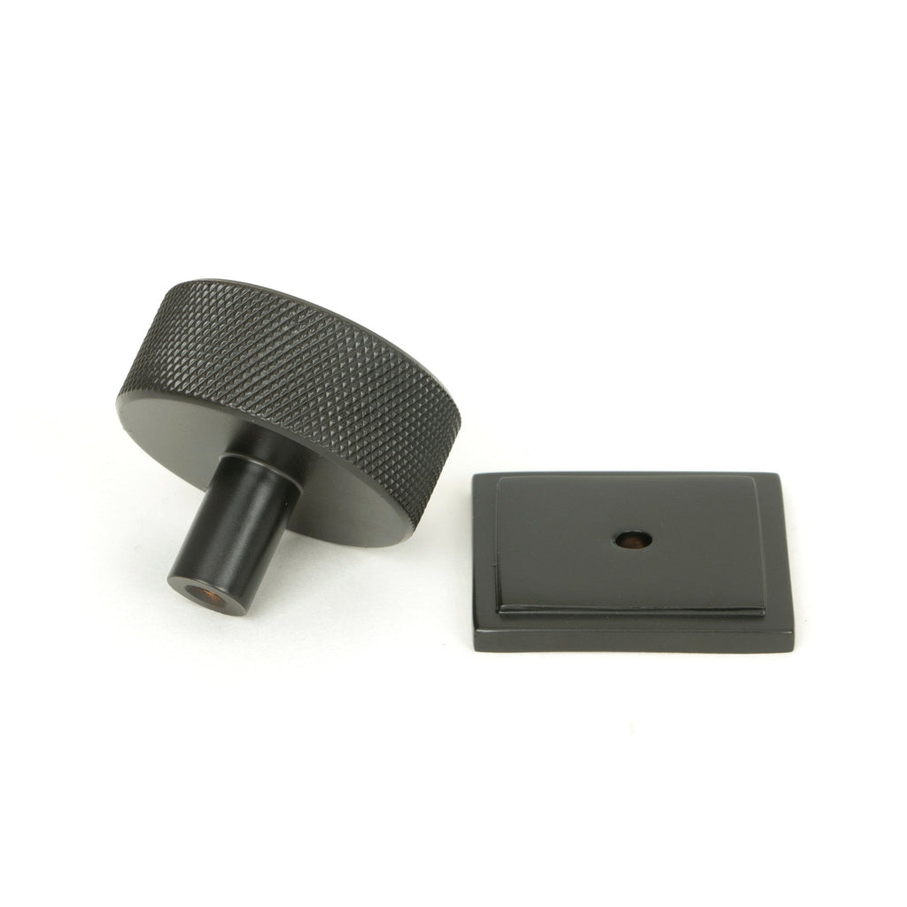 Aged Bronze Brompton Cabinet Knob - 38mm (Square) | From The Anvil-Cabinet Knobs-Yester Home