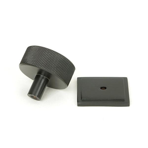Aged Bronze Brompton Cabinet Knob - 38mm (Square) | From The Anvil