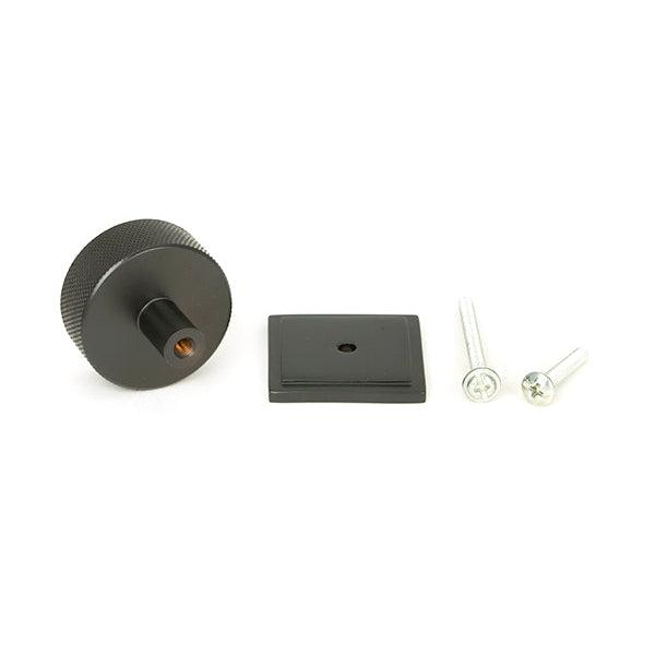 Aged Bronze Brompton Cabinet Knob - 38mm (Square) | From The Anvil-Cabinet Knobs-Yester Home